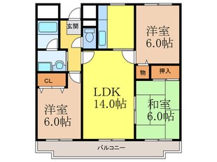 エスポワ－ル真砂の物件間取画像